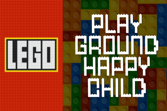 Lego Game Font PNG with transparent background - Preview 1