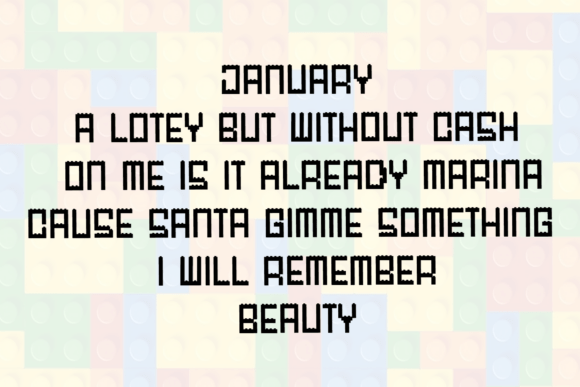 Lego Game Font PNG with transparent background - Preview 3