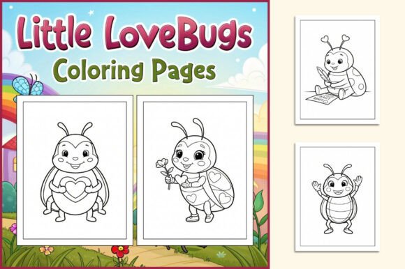 Little Lovebugs Coloring Pages for Kids