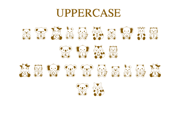 Love Animals Font PNG with transparent background - Preview 1