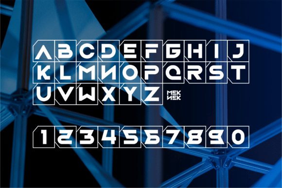Meknek Font PNG with transparent background - Preview 2