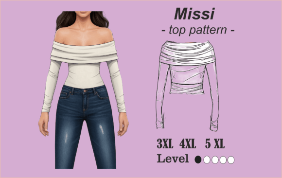 Missi Long Sleeve Top Sewing Plus Size