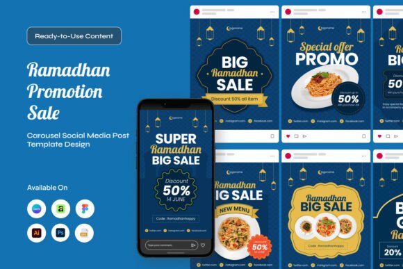 Ramadan Kareem Promo Carousel Graphics