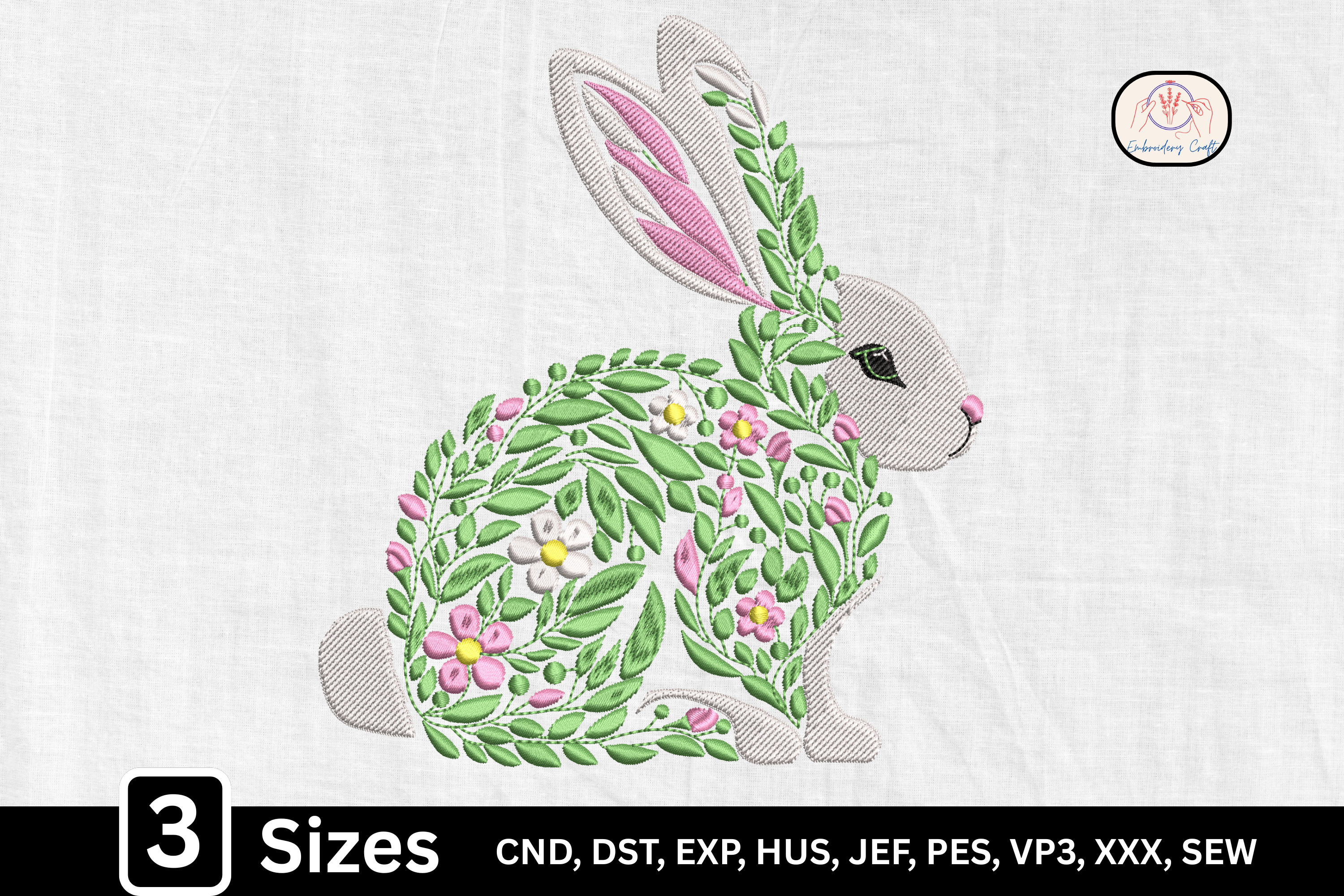 Spring Floral Easter Bunny