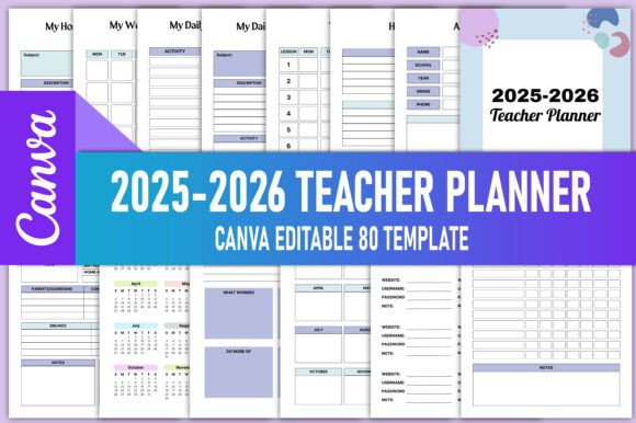 2025-2026 Teacher Planner Graphic by rahimaartwork077 · Creative Fabrica
