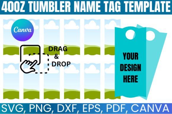 40oz Tumbler Name Tag Template
