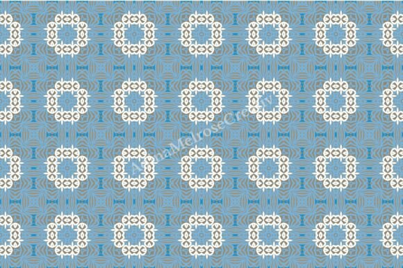 Blue & White Geometric Seamless Pattern
