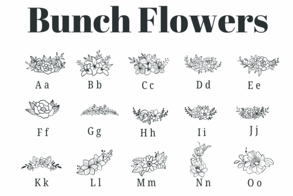 Bunch Flowers Font - Preview 1