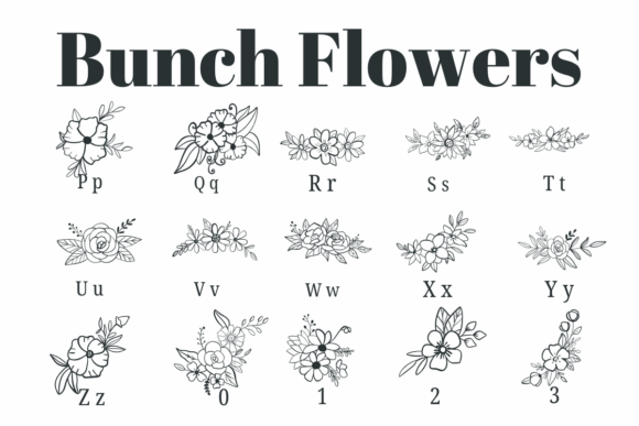 Bunch Flowers Font - Preview 2