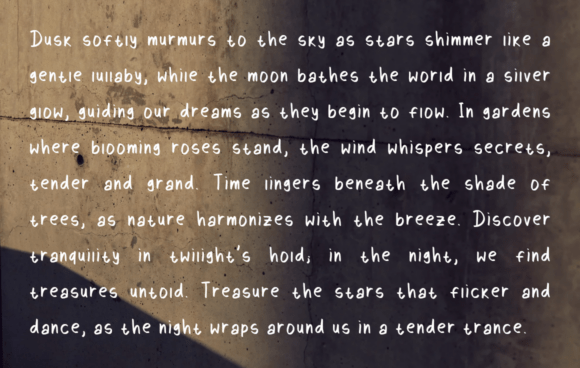 Calm Letters Font - Preview 2