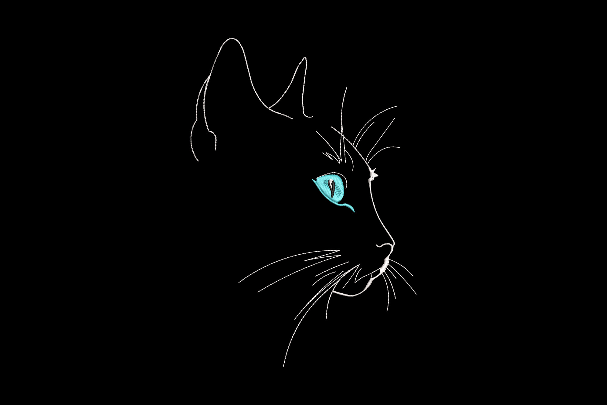 Cat Face Outline