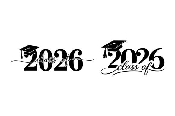 Class of 2026 Script Graphic T-shirt Designs By Design Station