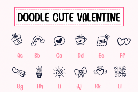 Doodle Cute Valentine Font - Preview 1