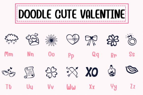 Doodle Cute Valentine Font - Preview 2