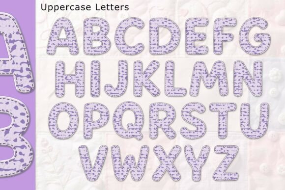 Dreamy Lavender Splash Font PNG with transparent background - Preview 1