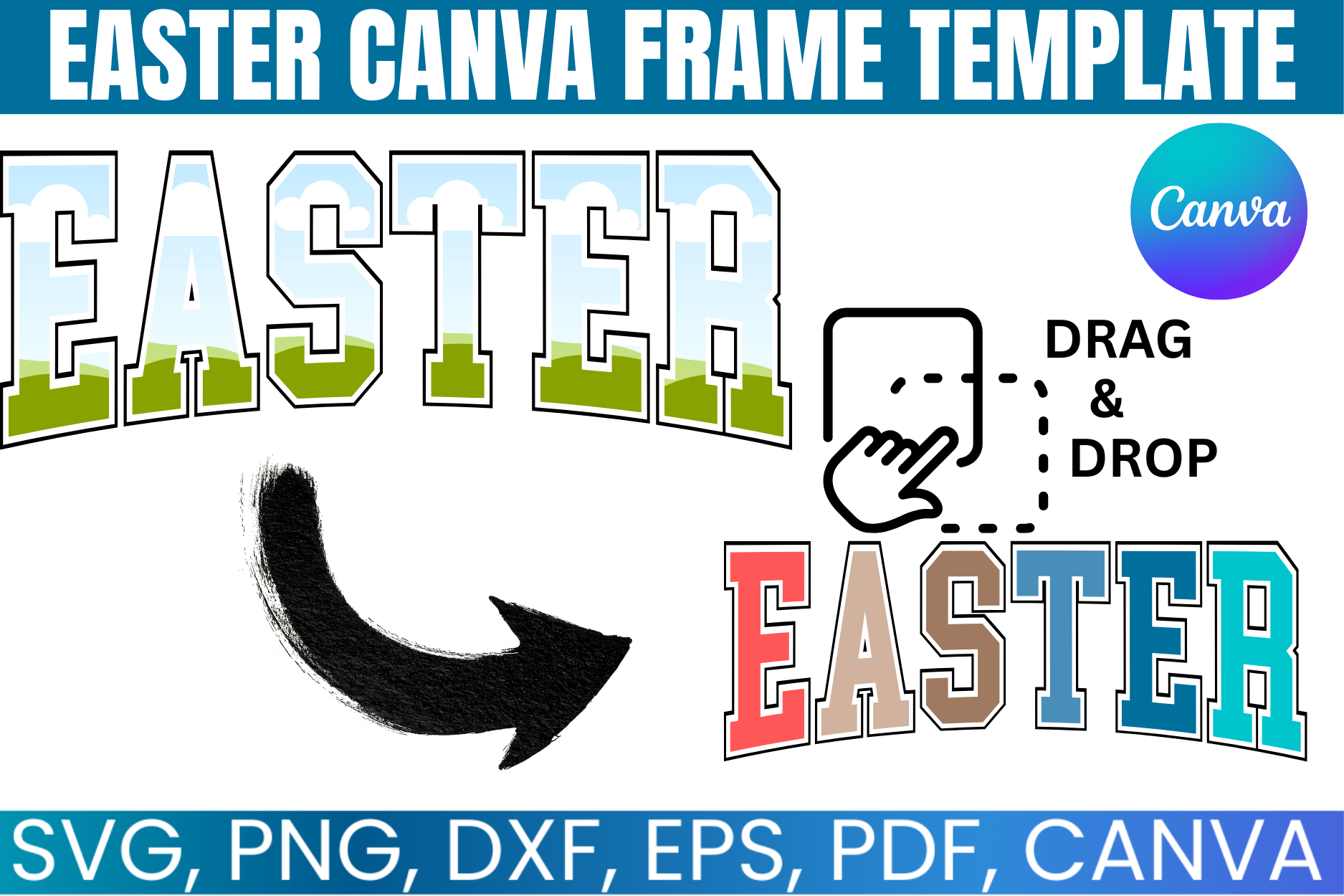 Easter Canva Frame Template