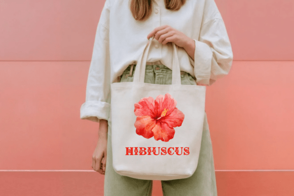 Flower Hibiscus Font PNG with transparent background - Preview 2