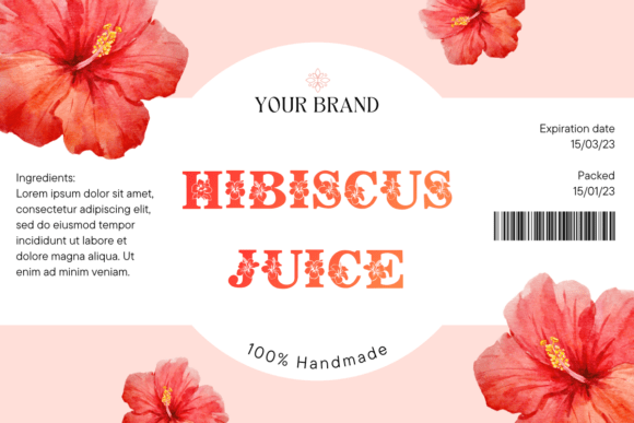 Flower Hibiscus Font PNG with transparent background - Preview 3