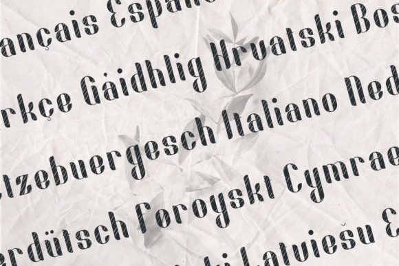 Fika Lines Font PNG with transparent background - Preview 2