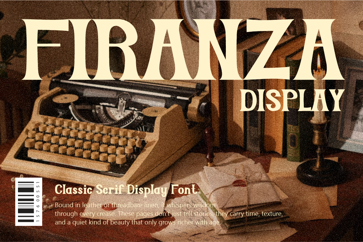 Firanza Display preview, editorial high-contrast serif