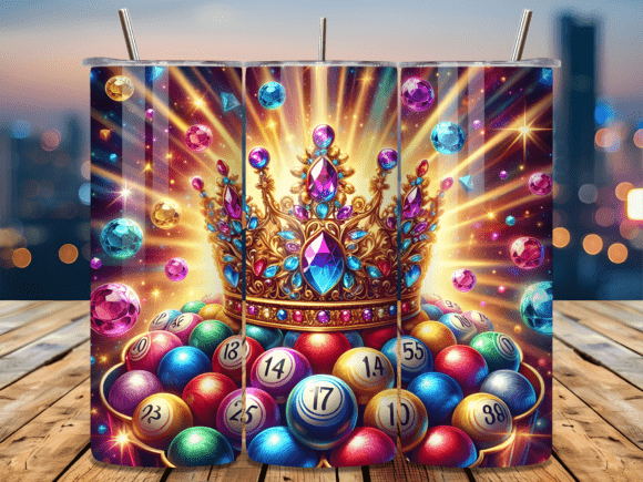 Golden Crown Bingo Game Night Tumbler
