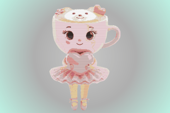 Kawaii Coffee Cup Girl