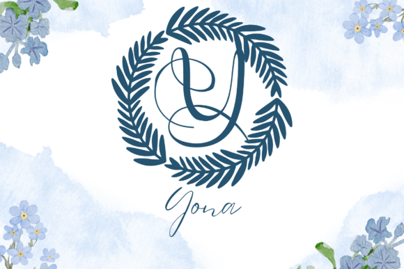 Laurelienne Monogram Font PNG with transparent background - Preview 1