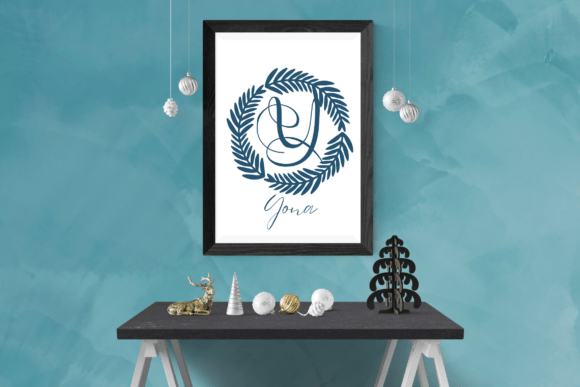 Laurelienne Monogram Font PNG with transparent background - Preview 2