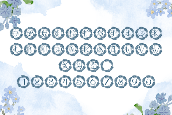 Laurelienne Monogram Font PNG with transparent background - Preview 3