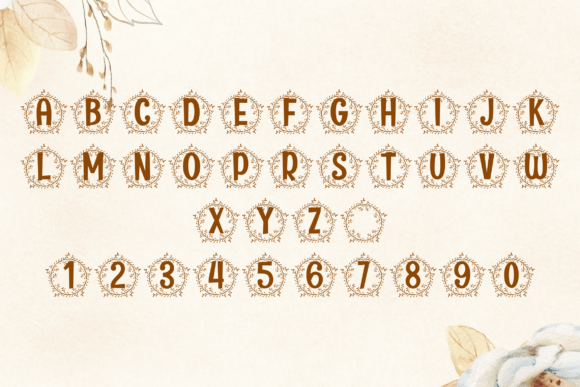 Laurentis Monogram Font PNG with transparent background - Preview 3
