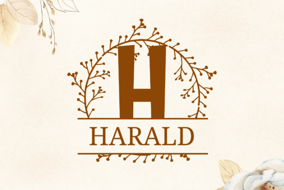 Laurentis Split Monogram Font PNG with transparent background - Preview 1
