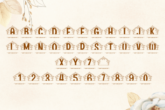 Laurentis Split Monogram Font PNG with transparent background - Preview 3