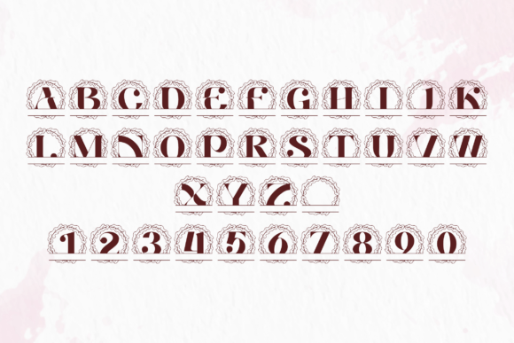 Laurion Split Monogram Font PNG with transparent background - Preview 3