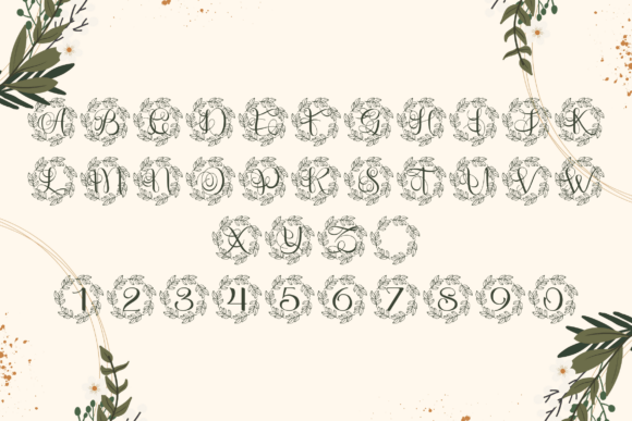 Laurisia Monogram Font PNG with transparent background - Preview 3