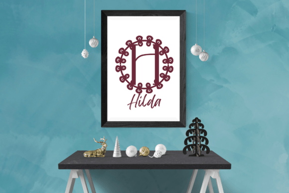 Leafori Monogram Font PNG with transparent background - Preview 2