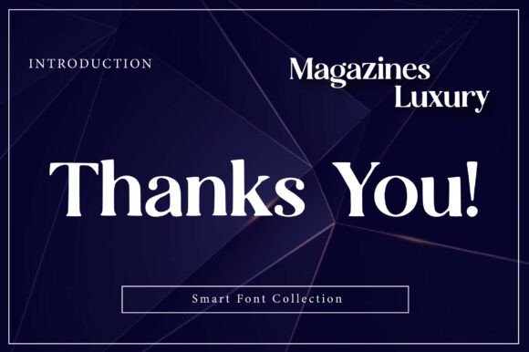 Magazines Luxury Font font preview - 2