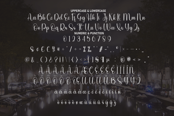 Night Amsterdam Font PNG with transparent background - Preview 6
