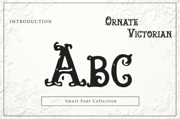 Ornate Victorian Font PNG with transparent background - Preview 1