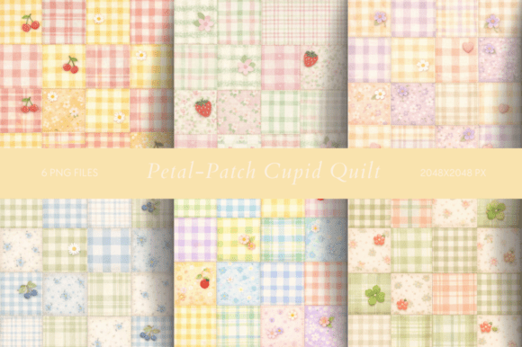 Petal-Patch Cupid Quilt Gráfico Planos de Fundo Por All_Design98