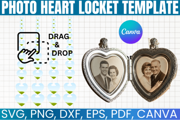 Photo Heart Locket Template