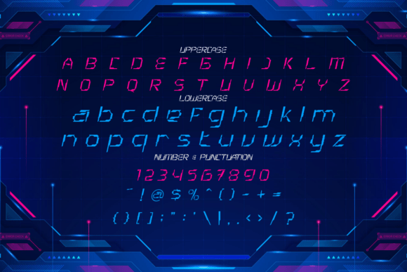 Pulse Display Font PNG with transparent background - Preview 4