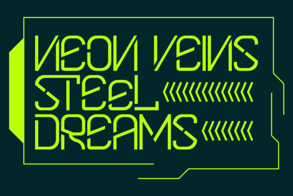 Quantum Futuristic Font PNG with transparent background - Preview 1