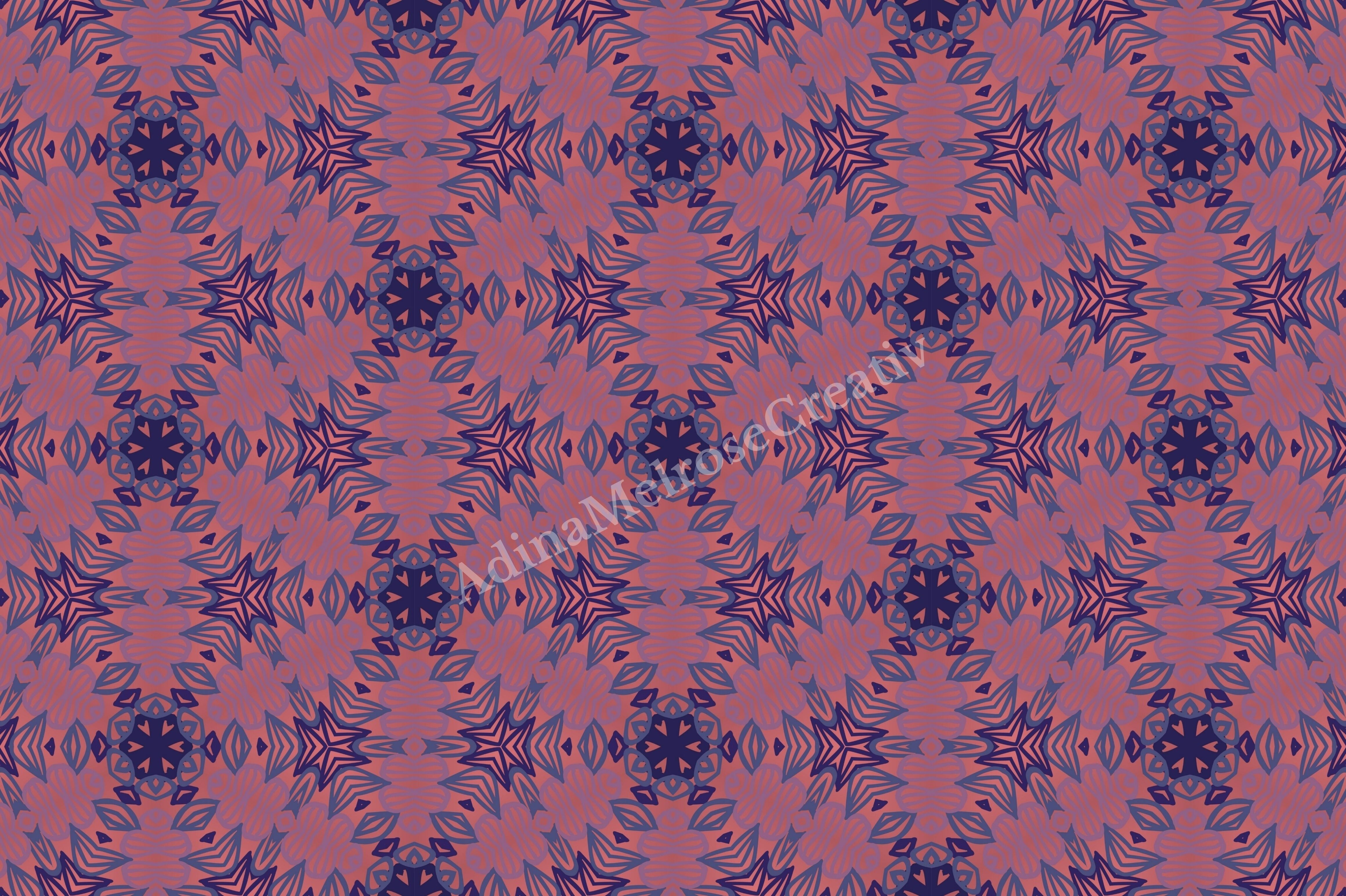 Seamless Geometric Floral Pattern