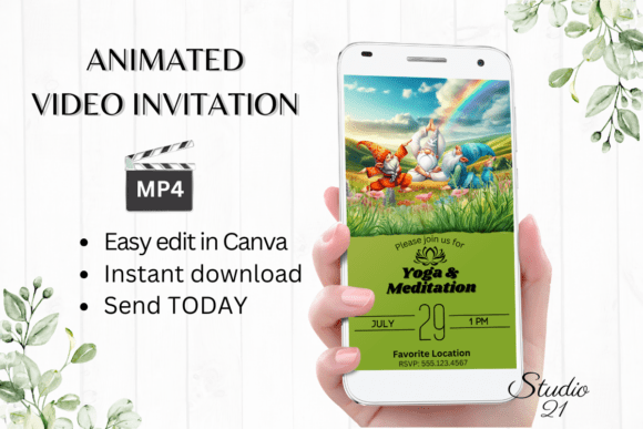 Yoga Meditation Pilates Exercise Invite
