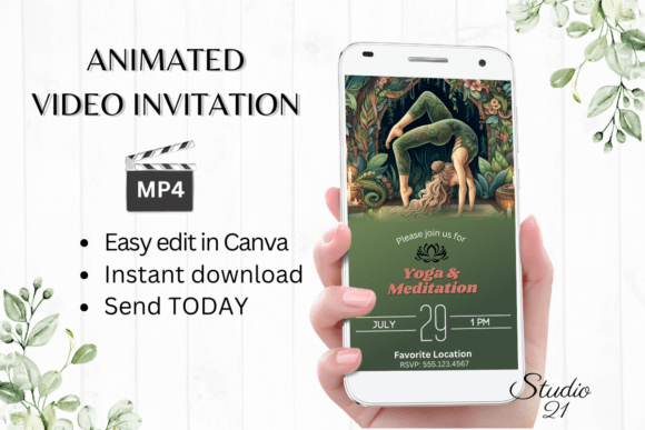 Yoga Meditation Pilates Exercise Invite