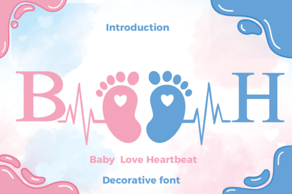 Baby Love Heartbeat Decorative Font By Sontaya