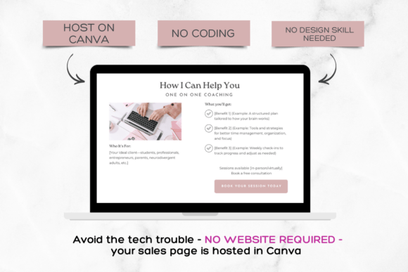 Canva Website Template for Coaches VA