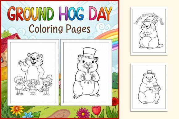 Groundhog Day Coloring Pages