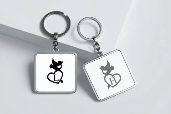 Lovebound Doves Font PNG with transparent background - Preview 2