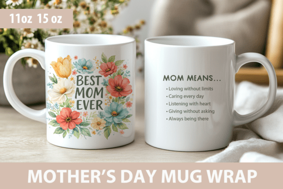 Mothers Day Mug Wrap Sublimation Graphics